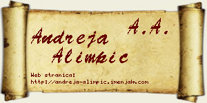Andreja Alimpić vizit kartica